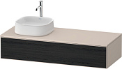 Duravit Zencha Тумба 130x55x28,1h см, цвет: дуб черный/серо-коричн. супермат. ZE4812L16830000