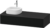 Duravit Zencha Тумба под рак. 130x55x28,1h см, цвет: черное стекло/графит супермат. ZE4812L63800000