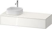 Duravit Zencha Тумба под рак. 130x55x28,1h см, цвет: белое стекло/белый супермат. ZE4812L64840000