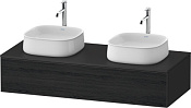 Duravit Zencha Тумба под две рак. 130x55x28,1h см, цвет: дуб черный/графит супермат. ZE4813B16800000