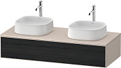 Duravit Zencha Тумба 130x55x28,1h см, цвет: дуб черный/серо-коричн. супермат. ZE4813B16830000