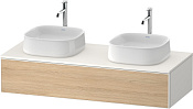 Duravit Zencha Тумба под две рак. 130x55x28,1h см, цвет: дуб натур./белый супермат. ZE4813B30840000