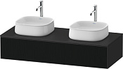 Duravit Zencha Тумба под рак. 130x55x28,1h см, цвет: черное стекло/графит супермат. ZE4813B63800000