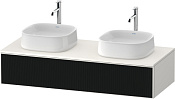 Duravit Zencha Тумба под рак. 130x55x28,1h см, цвет: черное стекло/белый супермат. ZE4813B63840000