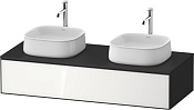 Duravit Zencha Тумба под рак. 130x55x28,1h см, цвет: белое стекло/графит супермат. ZE4813B64800000