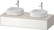 Duravit Zencha Тумба 130x55x28,1h см, цвет: белое стекло/cеро-коричн. супермат. ZE4813B64830000