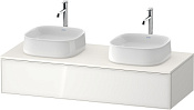 Duravit Zencha Тумба под рак. 130x55x28,1h см, цвет: белое стекло/белый супермат. ZE4813B64840000