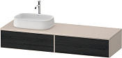 Duravit Zencha Тумба 160x55x28,1h см, цвет: дуб черный/серо-коричн. супермат. ZE4814L16830000