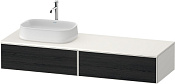 Duravit Zencha Тумба под раковину 160x55x28,1h см, цвет: дуб черный/белый супермат. ZE4814L16840000