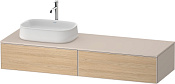 Duravit Zencha Тумба 160x55x28,1h см, цвет: дуб натур./серо-коричн. супермат. ZE4814L30830000