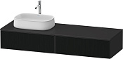 Duravit Zencha Тумба под рак. 160x55x28,1h см, цвет: черное стекло/графит супермат. ZE4814L63800000