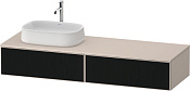 Duravit Zencha Тумба 160x55x28,1h см, цвет: черное стекло/серо-коричн. супермат. ZE4814L63830000