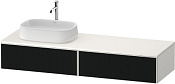 Duravit Zencha Тумба под рак. 160x55x28,1h см, цвет: черное стекло/белый супермат. ZE4814L63840000