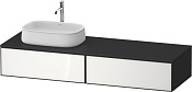 Duravit Zencha Тумба под рак. 160x55x28,1h см, цвет: белое стекло/графит супермат. ZE4814L64800000