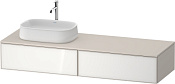 Duravit Zencha Тумба 160x55x28,1h см, цвет: белое стекло/cеро-коричн. супермат. ZE4814L64830000