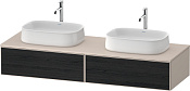 Duravit Zencha Тумба 160x55x28,1h см, цвет: дуб черный/серо-коричн. супермат. ZE4815B16830000