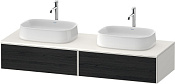 Duravit Zencha Тумба под две рак. 160x55x28,1h см, цвет: дуб черный/белый супермат. ZE4815B16840000