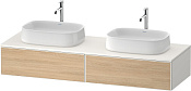 Duravit Zencha Тумба под две рак. 160x55x28,1h см, цвет: дуб натур./белый супермат. ZE4815B30840000