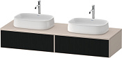 Duravit Zencha Тумба 160x55x28,1h см, цвет: черное стекло/серо-коричн. супермат. ZE4815B63830000