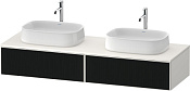 Duravit Zencha Тумба под рак. 160x55x28,1h см, цвет: черное стекло/белый супермат. ZE4815B63840000