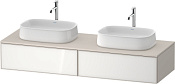 Duravit Zencha Тумба 160x55x28,1h см, цвет: белое стекло/cеро-коричн. супермат. ZE4815B64830000