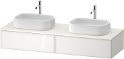 Duravit Zencha Тумба под рак. 160x55x28,1h см, цвет: белое стекло/белый супермат. ZE4815B64840000