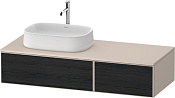 Duravit Zencha Тумба 130x55x28,1h см, цвет: дуб черный/серо-коричн. супермат. ZE4816016830000