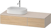 Duravit Zencha Тумба 130x55x28,1h см, цвет: дуб натур./серо-коричн. супермат. ZE4816030830000