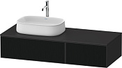 Duravit Zencha Тумба под рак. 130x55x28,1h см, цвет: черное стекло/графит супермат. ZE4816063800000