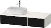 Duravit Zencha Тумба под рак. 130x55x28,1h см, цвет: черное стекло/белый супермат. ZE4816063840000