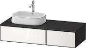 Duravit Zencha Тумба под рак. 130x55x28,1h см, цвет: белое стекло/графит супермат. ZE4816064800000