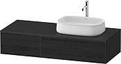 Duravit Zencha Тумба под раковину 130x55x28,1h см, цвет: дуб черный/графит супермат. ZE4817016800000