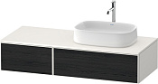 Duravit Zencha Тумба под рак. 130x55x28,1h см, цвет: черное стекло/белый супермат. ZE4817016840000