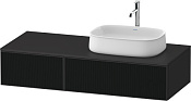 Duravit Zencha Тумба под рак. 130x55x28,1h см, цвет: черное стекло/графит супермат. ZE4817063800000