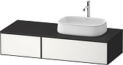 Duravit Zencha Тумба под рак. 130x55x28,1h см, цвет: белое стекло/графит супермат. ZE4817064800000