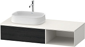 Duravit Zencha Тумба под раковину 130x55x28,1h см, цвет: дуб черный/белый супермат. ZE4818016840000