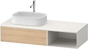 Duravit Zencha Тумба под раковину 130x55x28,1h см, цвет: дуб натур./белый супермат. ZE4818030840000