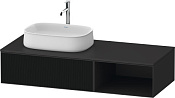 Duravit Zencha Тумба под рак. 130x55x28,1h см, цвет: черное стекло/графит супермат. ZE4818063800000