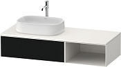 Duravit Zencha Тумба под рак. 130x55x28,1h см, цвет: черное стекло/белый супермат. ZE4818063840000