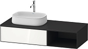 Duravit Zencha Тумба под рак. 130x55x28,1h см, цвет: белое стекло/графит супермат. ZE4818064800000