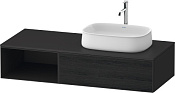 Duravit Zencha Тумба под раковину 130x55x28,1h см, цвет: дуб черный/графит супермат. ZE4819016800000