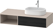 Duravit Zencha Тумба 130x55x28,1h см, цвет: дуб черный/серо-коричн. супермат. ZE4819016830000