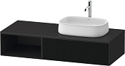 Duravit Zencha Тумба под рак. 130x55x28,1h см, цвет: черное стекло/графит супермат. ZE4819063800000