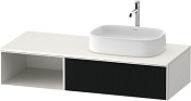 Duravit Zencha Тумба под рак. 130x55x28,1h см, цвет: черное стекло/белый супермат. ZE4819063840000