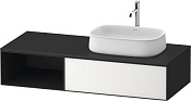 Duravit Zencha Тумба под рак. 130x55x28,1h см, цвет: белое стекло/графит супермат. ZE4819064800000