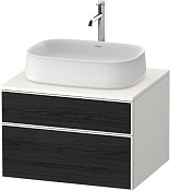 Duravit Zencha Тумба под раковину 65x55x44,2h см, цвет: дуб черный/белый супермат. ZE4820016840000