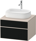 Duravit Zencha Тумба 65x55x44,2h см, цвет: черное стекло/серо-коричн. супермат. ZE4820063830000