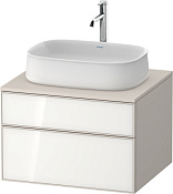 Duravit Zencha Тумба 65x55x44,2h см, цвет: белое стекло/cеро-коричн. супермат. ZE4820064830000