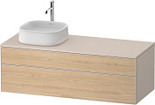 Duravit Zencha Тумба 130x55x44,2h см, цвет: дуб натур./серо-коричн. супермат. ZE4822L30830000