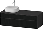 Duravit Zencha Тумба под рак. 130x55x44,2h см, цвет: черное стекло/графит супермат. ZE4822L63800000